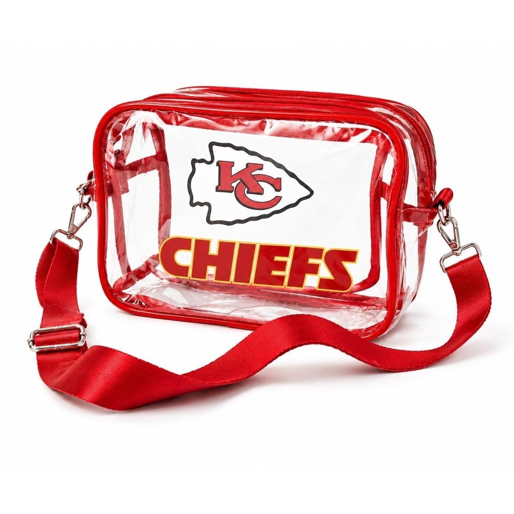 Kansas City Chiefs Clear Crossbody Bag Red Football Fan Game Day Bag